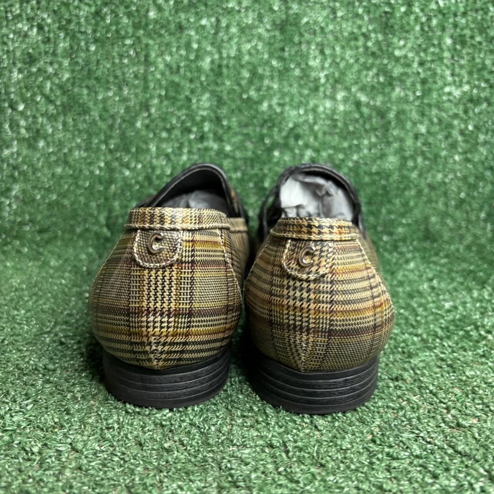 Circus Sam Edelman Hannon Plaid Penny Loafer Dark Academia Flat Brown Womens 10